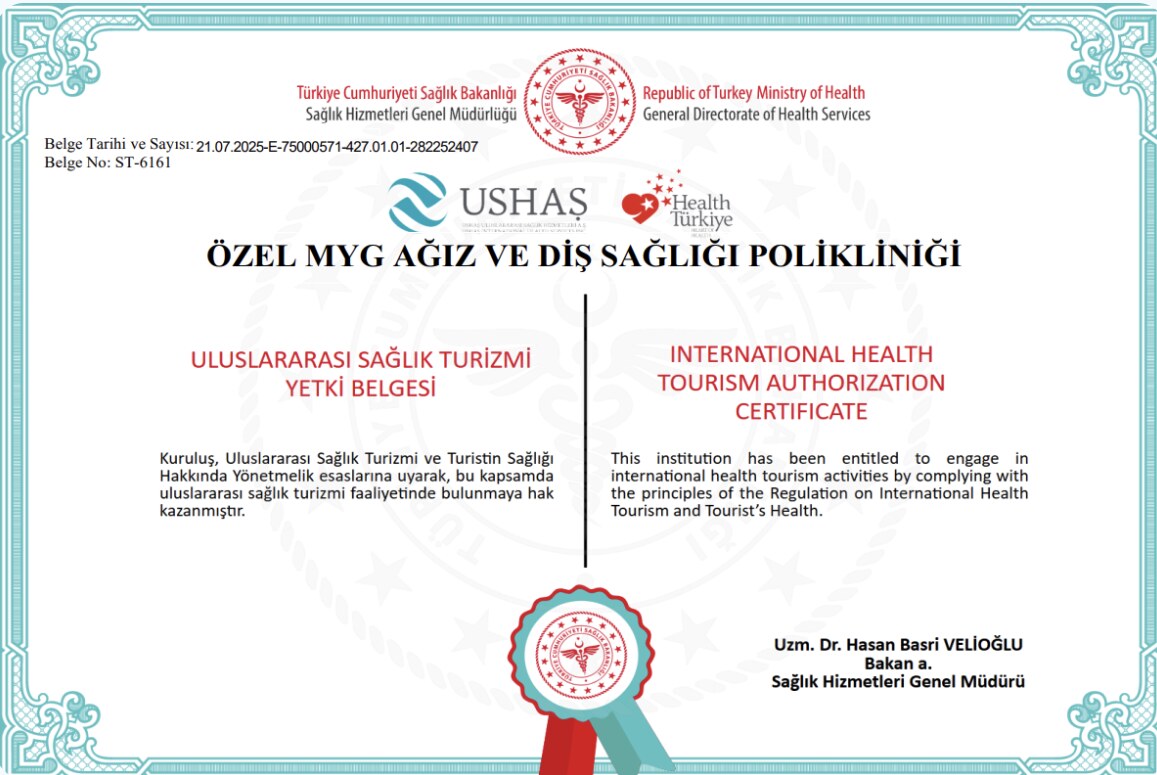 T.C. Sağlık Bakanlığı Uluslararası Sağlık Turizmi Yetki Belgesi
